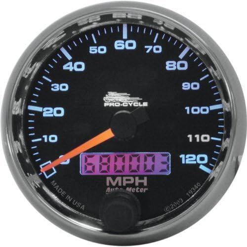 BKRider 25/8 Black Face Electronic Speedometers for Harley-Davidson (ZZ 2210-0025)
