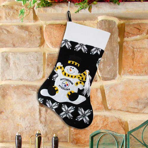 Pittsburgh Steelers Snowman Knit Stocking