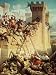 Guillaume De Clermont Defending Ptolemais (Acre) in 1291, 1845 Fine Art Stretched Canvas Poster Print by Dominique Louis Papety, 17x23