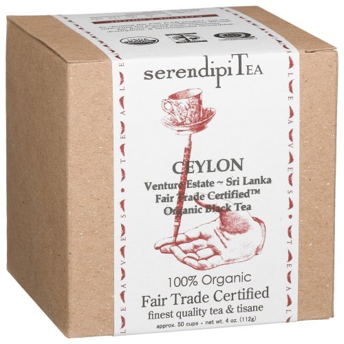 SerendipiTea Ceylon Black, Venture Estate, Sri Lanka, Organic Black Tea, 4-Ounce Boxes... by SerendipiTea