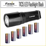 Fenix TK35 LED Flashlight Black 820 Lumens Battery Bundle