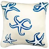 Wabisabi Green Starfish Eco Throw Pillow Cover -Sapphire