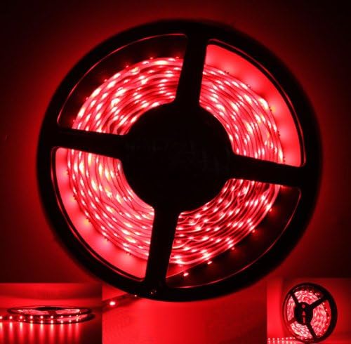 Red 5M 3528 SMD 300 LED Flexible Light Strip Car Auto Lamp 12V Non-Waterproof