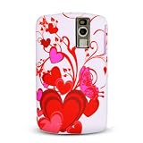 WHITE WITH RED HEART BUTTERFLY SOFT SILICONE SKIN GEL COVER CASE FOR BLACKBERRY CURVE 8300 8310 8320 8330