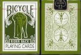 Green Bicycle Elephant Tsunami Playing Cards Rider Back Poker Size Regular Index