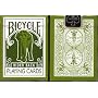 Green Bicycle Elephant Tsunami Playing Cards Rider Back Poker Size Regular Index