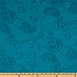 66 Wide Rayon Blend Burnout Jersey Knit Large Flourish Turquoise Fabric By The Yard