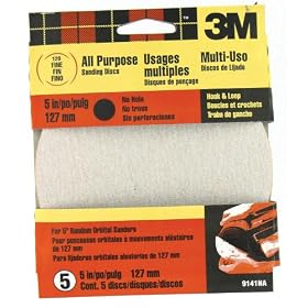 Click here to buy 3M 9141DC-NA 5-Inch Quick Change Hook and Loop Fine Grit Sanding Disc by 3M.
