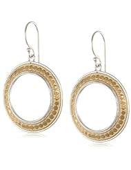 Anna Beck Designs "Gili" 18k Gold-Plated Medium Wire Rimmed Open "O" Drop Earrings