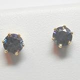 14K Created Alexandrite Earrings