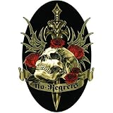 Tribal Skull & Dagger Sticker/Decal by Top Heavy 'No Regrets' Rebel/Biker/Metal Sticker