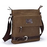 Good&god Vintage Canvas Shoulder Bag Messenger Case Backpack for Ipad Travel Portfolio Bag