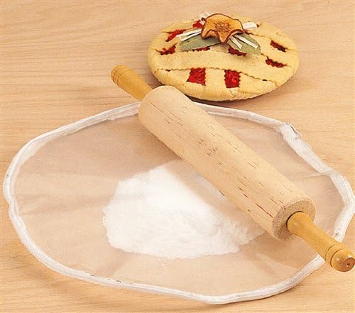 Set of 2 - Pie Crust Maker Set, Pie Crust Bag and Wooden Rolling Pin