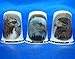 Porcelain China Collectable - Set of Three Thimbles - Eagles