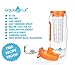 AquaFrut 32 OZ Fruit Infuser Water Bottle BPA-Free Fruit Infusion Sports Bottle - Flip Top Lid w Drinking Spout, Leak Proof, Made of Durable Tritan. Free Recipe eBook! (Orange)