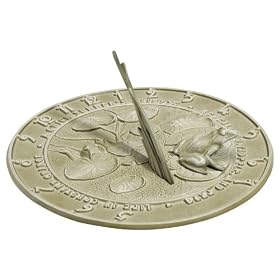 Whitehall Products Moss Green Frog Garden Sundial by Whitehall Thermometers