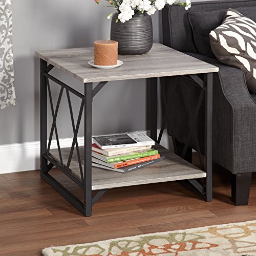 Metro Shop Seneca XX Black/ Grey Reclaimed End Table-*