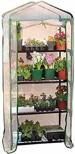 4 Tier Mini Portable Deck Patio Greenhouse w/ Shelves by YONGKANG