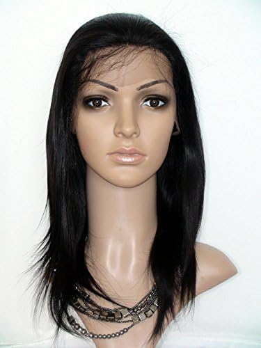 Sina Beauty 10" Straight Glueless Full Lace Human Hair Wigs #1B Malaysian Virgin Hair Lace Wig For Black Women With Baby Hair Wig