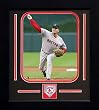 Curt Schilling Boston Red Sox MLB Framed Photograph Pitching with Team Medallion