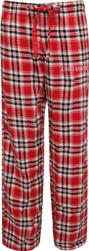NCAA Women's Ohio State Buckeyes Harmony Flannel Pants (Red/Black, X-Large)