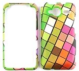 HTC EVO Shift / Knight 4G (6100) Colorful Squares Hard Case/Cover/Faceplate ....