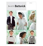 BUTTERICK PATTERN B4059 CHILDREN'S BOY'S / GIRL'S BOLERO, VEST, NECKTIE, BOW TIE, ARMBAND, CUMMERBUND, BAG, VEIL AND HEADPIECE SIZE 6-8