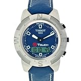 TISSOT Watch:Tissot Men's T33.1.538.41 T-Touch Steel Ana-Digi Multi-Function Blue Watch