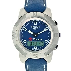 Tissot Men's T-Touch Steel Ana-Digi Multi-Function Blue Watch #T33.1.538.41