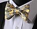 SetSense Men's Paisley Printing Self Bow Tie Set
