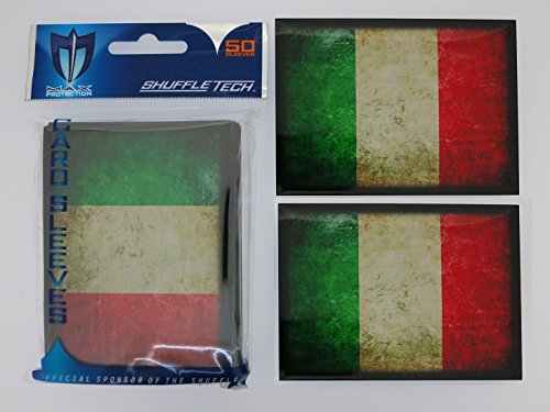 Max-Pro100 Italy ITALIAN FLAG Shuffle-Tech Sleeves Iconic Flags Collection (fits Magic / MTG Cards)
