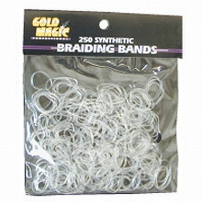 Gold Magic Clear Elastic Braiding Bands - Various Quantity