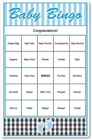 Baby Bingo - Sweet Baby Feet Blue - Funsational Game