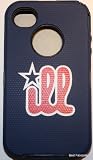 Licensed Philadelphia Phillies ILL Cool Design Apple iPhone 4 4S Hard Protector with Silicone Cover