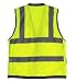 Misslo 4 Pockets High Visibility Safety Vest with Reflective Strips, Mesh Neon Yellow (Large)