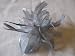 Silver Grey Chiffon Flower and Feather Fascinator. Ideal Weddings,Races,etc