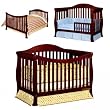 Athena Allie Convertible Crib - Cherry (Cherry) (58"W x 48"H x 30"D)