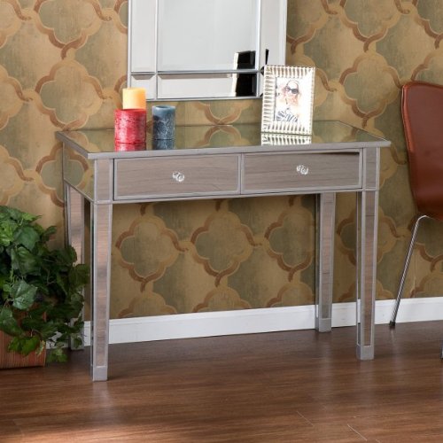 Southern Enterprises Mirage Mirrored Console Table
