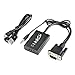 Links 67 VGA to HDMI Scaler/Converter with Audio Support and USB for Power- Black