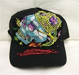 Ed Hardy - Ed Hardy Hat King Skull Black w Rhinestones