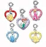 Disney Princess Series Cinderella, Ariel, Belle, Aurora & Snow White Crystal Heart Charms - CHOOSE A PRINCESS CHARM!