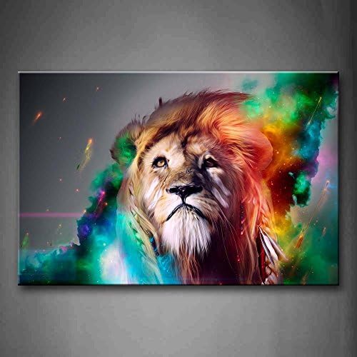 Wall art painting Colorful Lion Artistic Wall Art Painting The Picture Print On Canvas Animal Pictures For Home Decor Decoration Gift