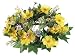 Faux 6 Cosmos Candle Ring Yellow Lavender (Pack of 6)