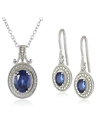 Sterling Silver Earrings and Pendant Necklace Jewelry Set