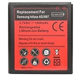 ProdiCell Premium 1900mAH Slim Extended Spare Battery for Samsung Infuse 4G i997