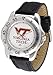 Virginia Tech Hokies VT Mens Leather Sports Watch