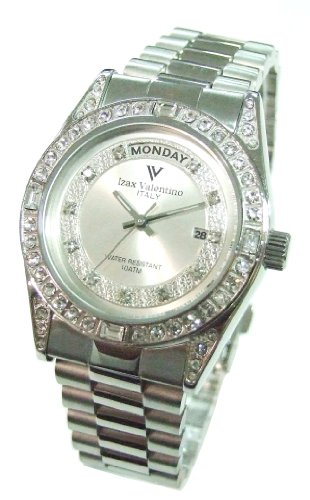 [アイザックバレンチノ]Izax Valentino 腕時計 アナログ表示 日付表示 曜日表示 シルバー IVG-1000-5 メンズ