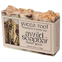 A Wild Soap Bar Organic Shampoo and Body Bar, Yucca Root, 3.5 Ounce