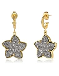 Coralia Leets Jewelry Design Moonsilver Colored Star Charm Hoop Earrings