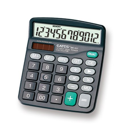 EATES® DC837 Dual Power Compact Mini Desktop Solar Calculator